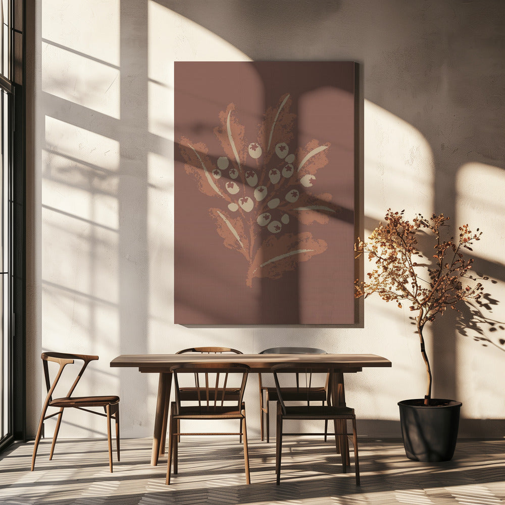 Textured Mocha Foliage | Canvas