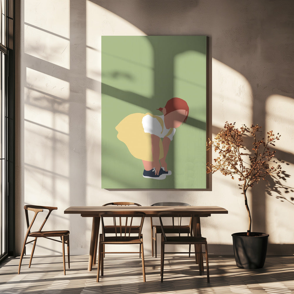 Lilou - Redhead Girl Silhouette | Canvas