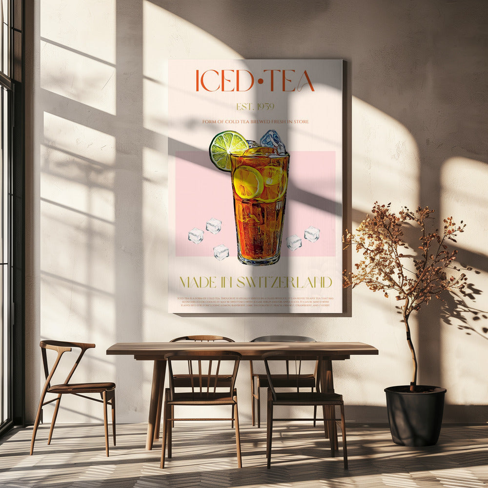 Refreshing Glass of Iced Tea | Canvas
