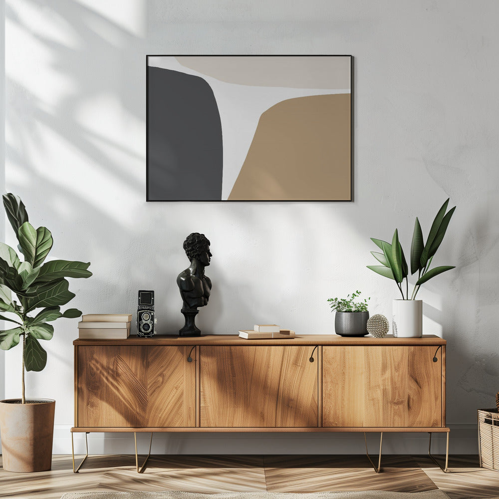 Geometric Shapes in Neutral Tones | Poster