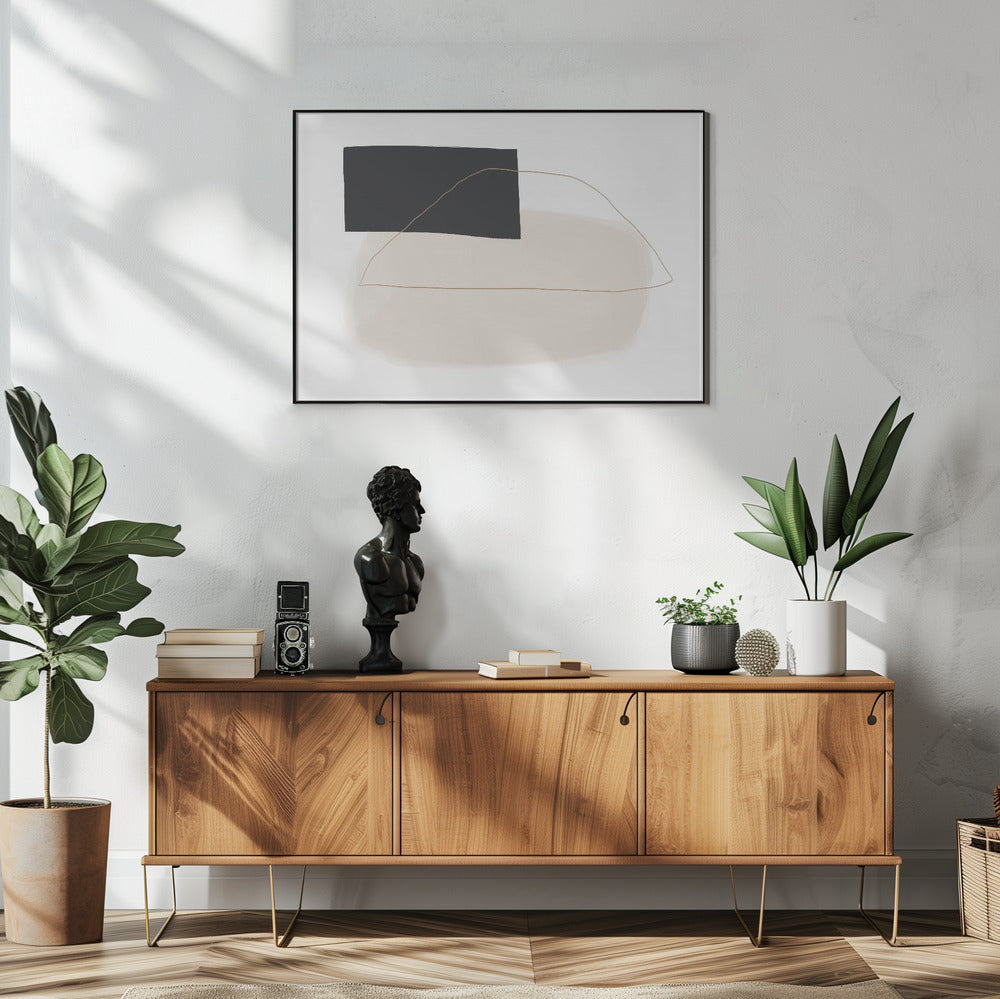 Geometric Shapes and Muted Tones | Poster