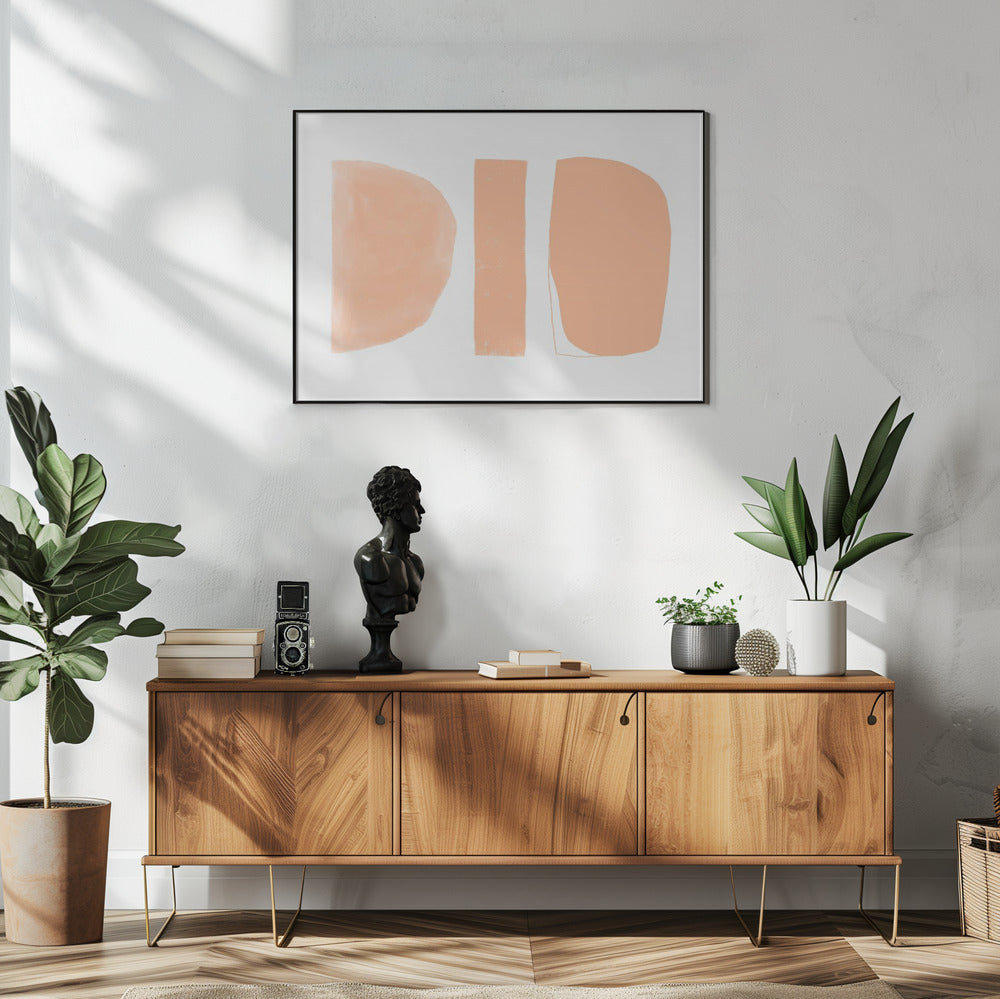 Abstract Shapes Peach | Poster