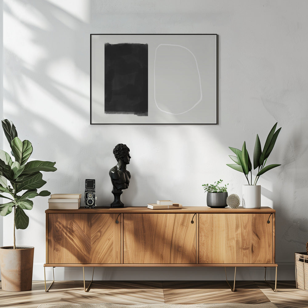 Solid Black Rectangular Shape | Poster