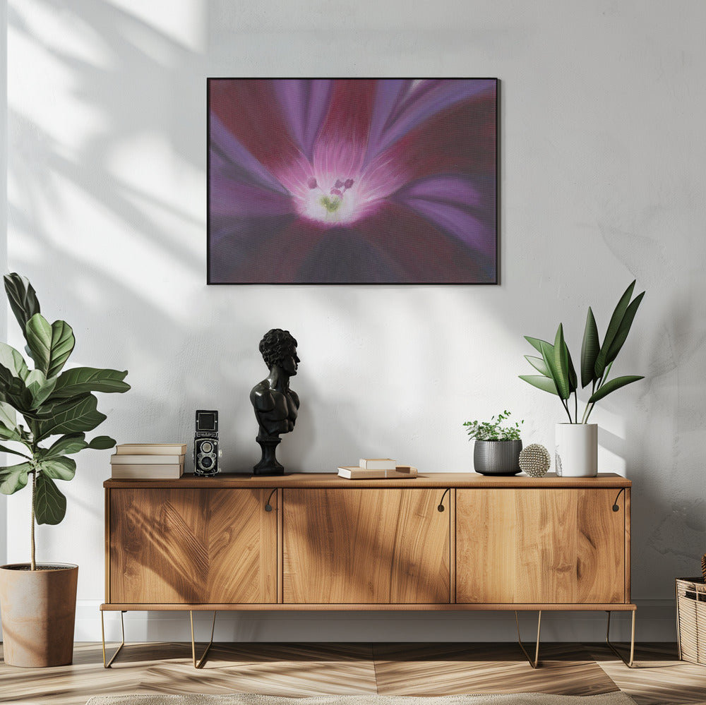 Purple Flower Oil on Canvas | Poster