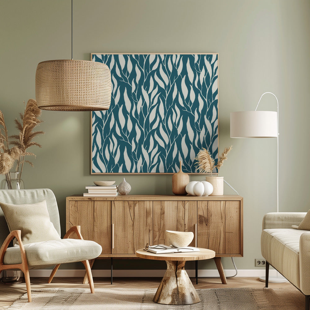 Tranquil Trailing Eucalyptus Branches Painted in Gouache | Canvas