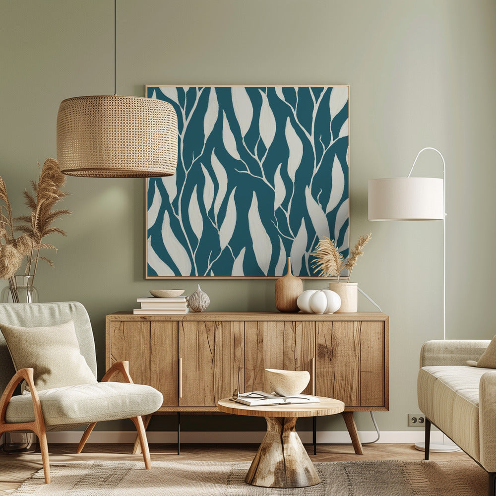 Tranquil Trailing Eucalyptus Branches Painted in Gouache | Canvas