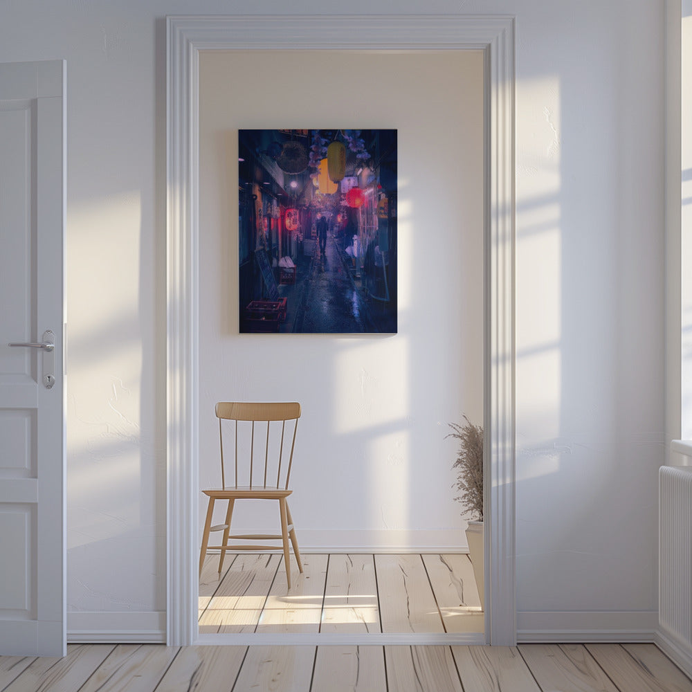 Tokyo Blue Rain | Canvas