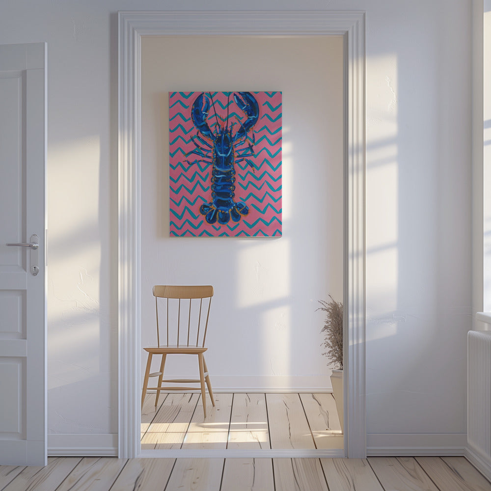 Lobster On Zigzag | Canvas