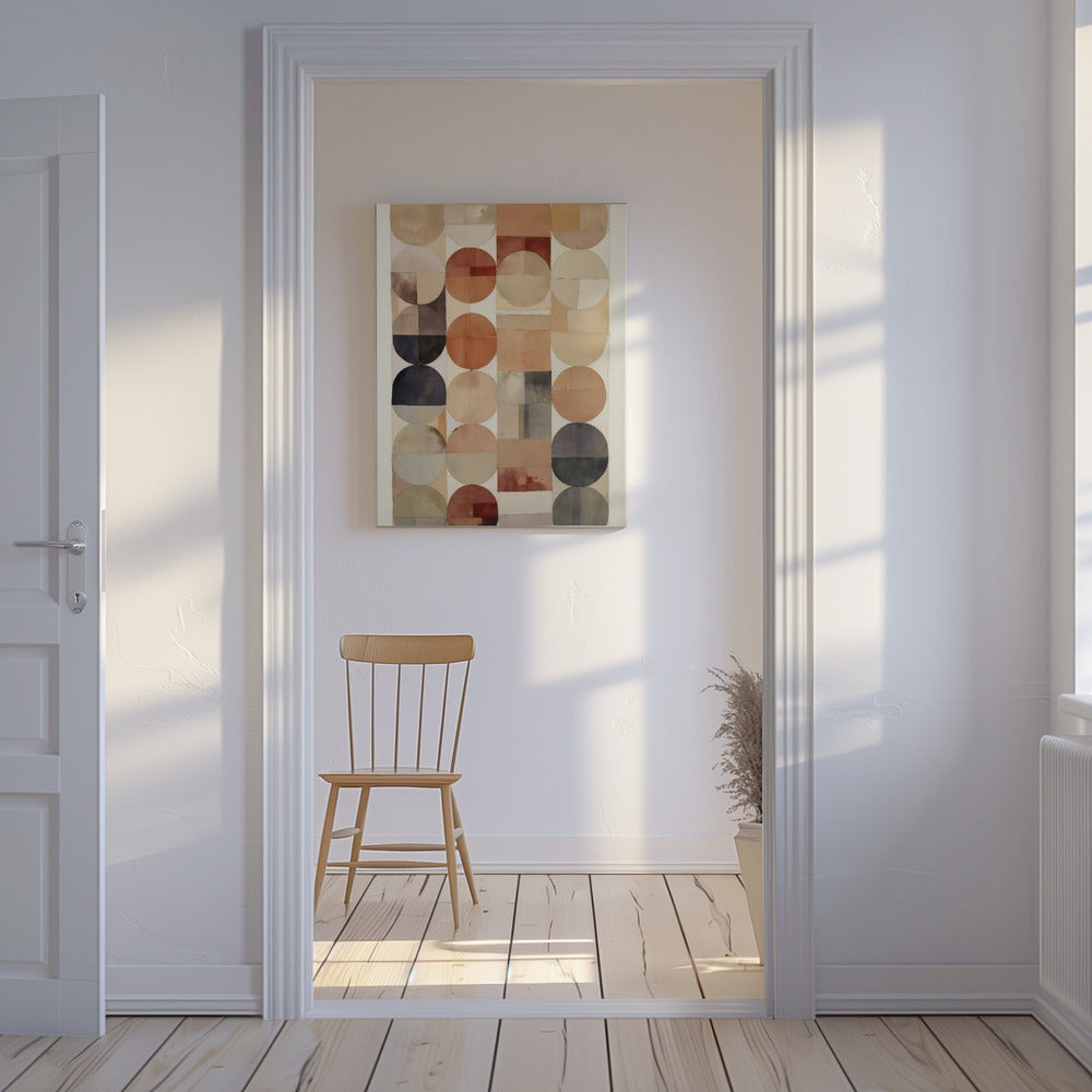 Earthy Geometric Flow | Canvas