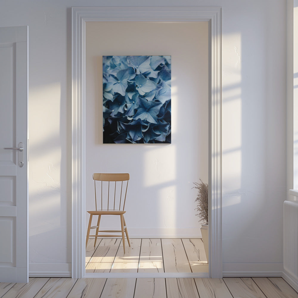 Vibrant Blue Hydrangeas | Canvas