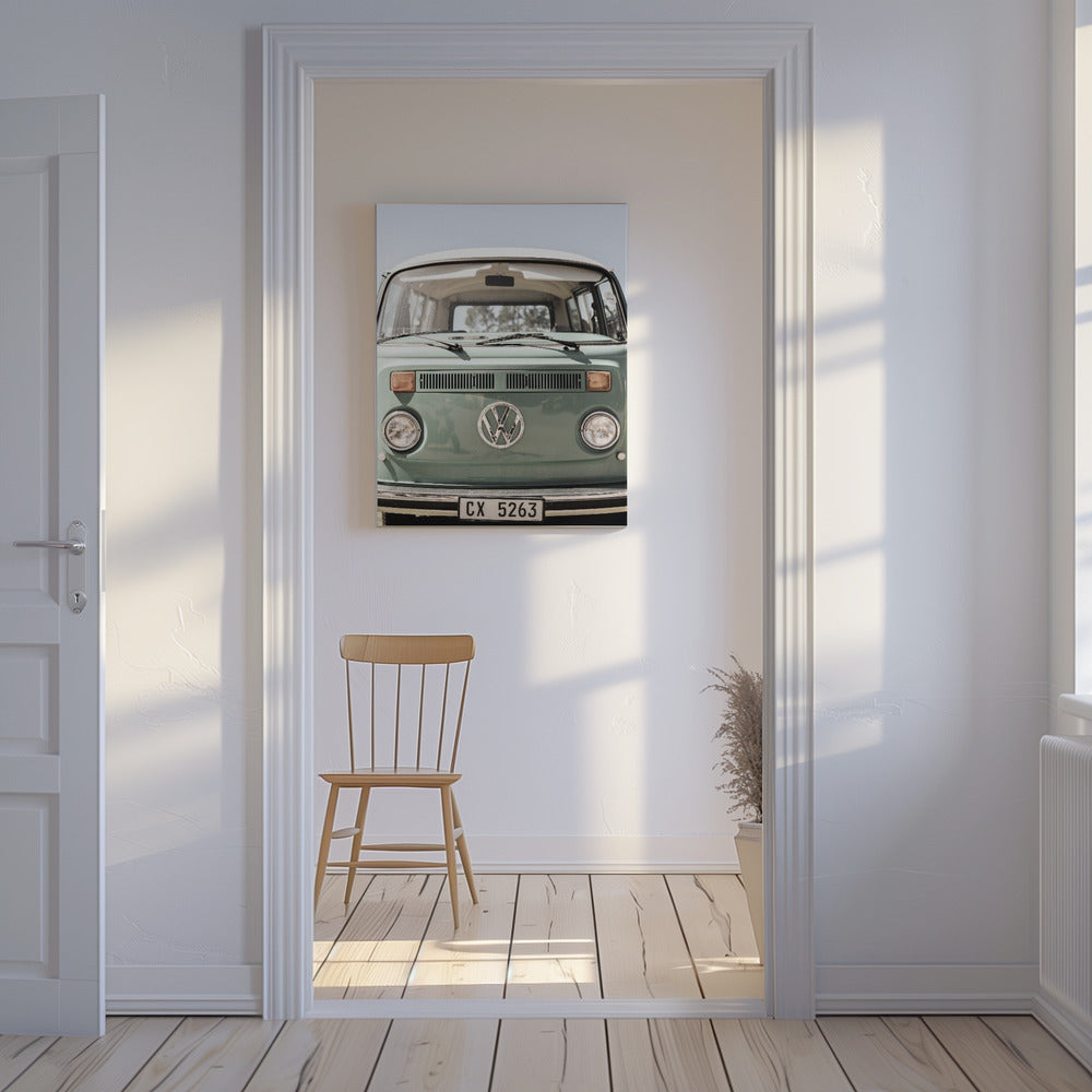 Classic Design In Soft Green Tones Cars | Canvas