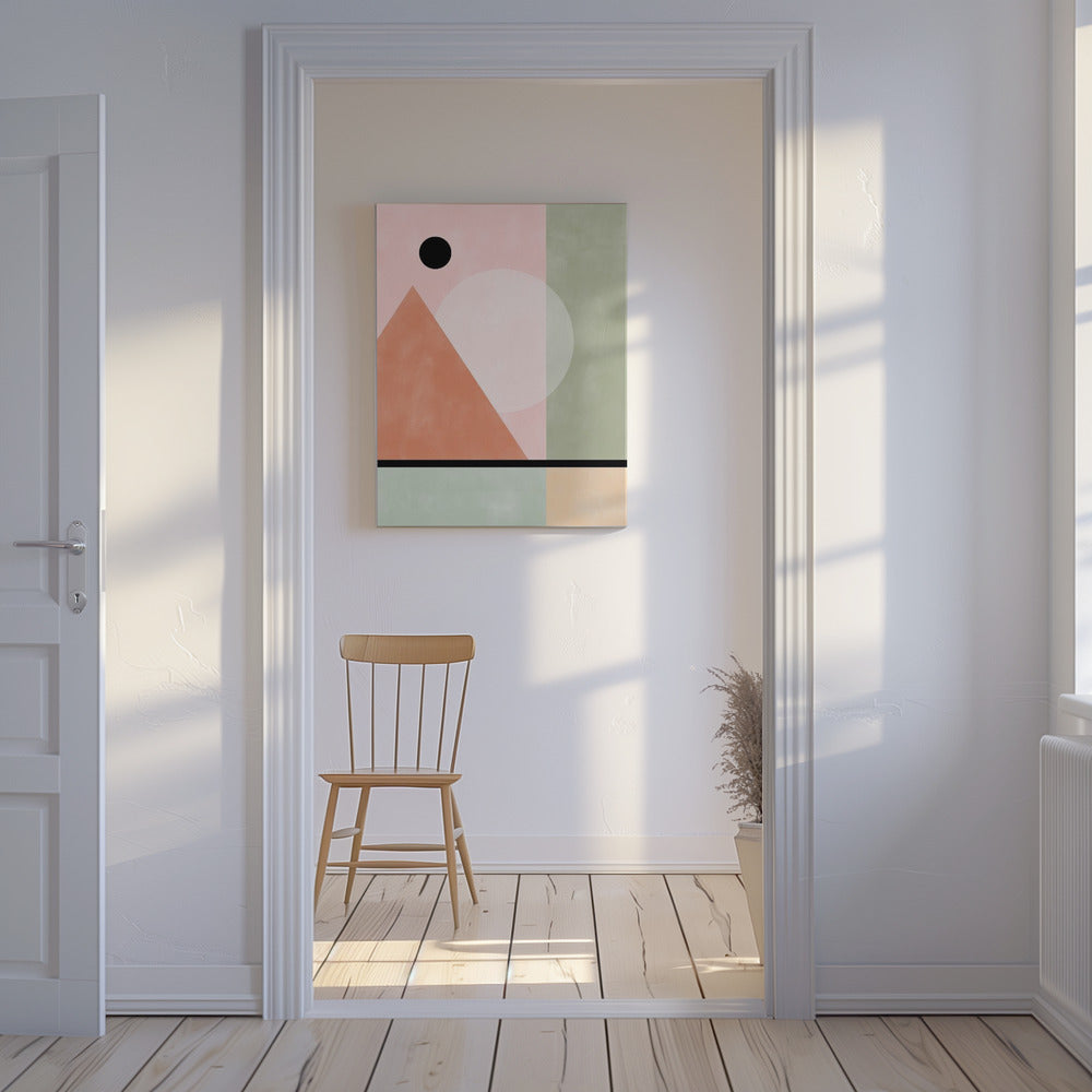 Geometric Shapes In Pastel Tones | Canvas