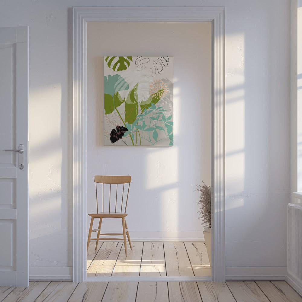 Leaves Line Boho3 Kopie | Canvas