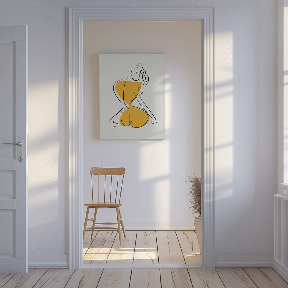 Minimalist Line Art Nude | Canvas