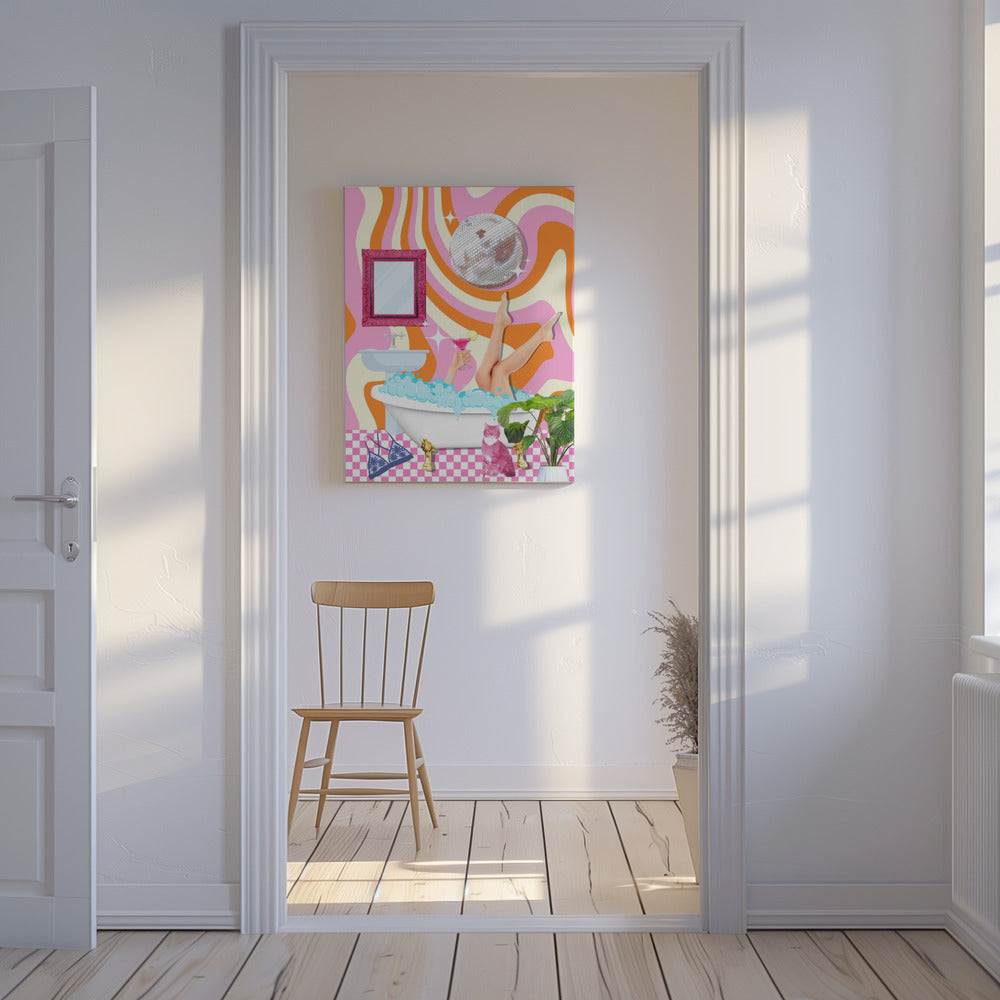 Groovy Bathtub Bliss | Canvas