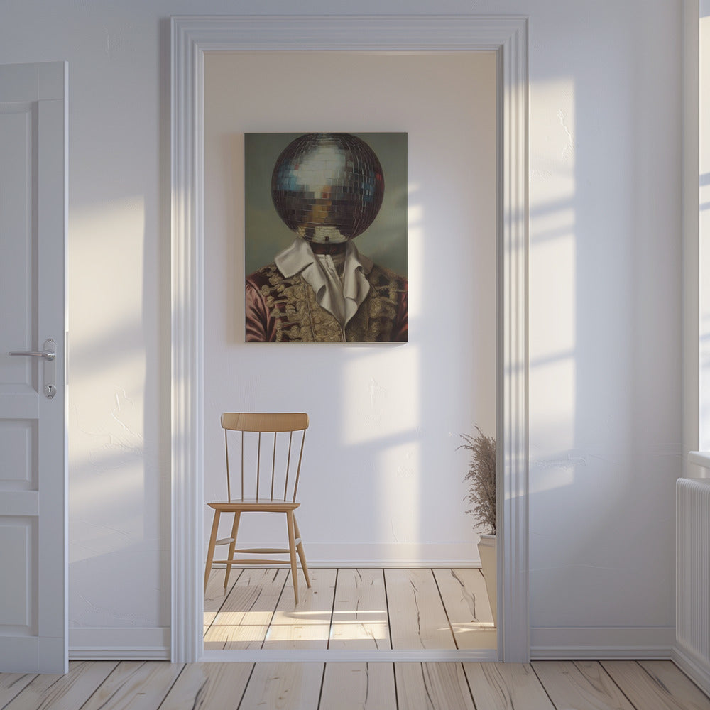 DiscoHead King  / Altered Collage Art | Canvas