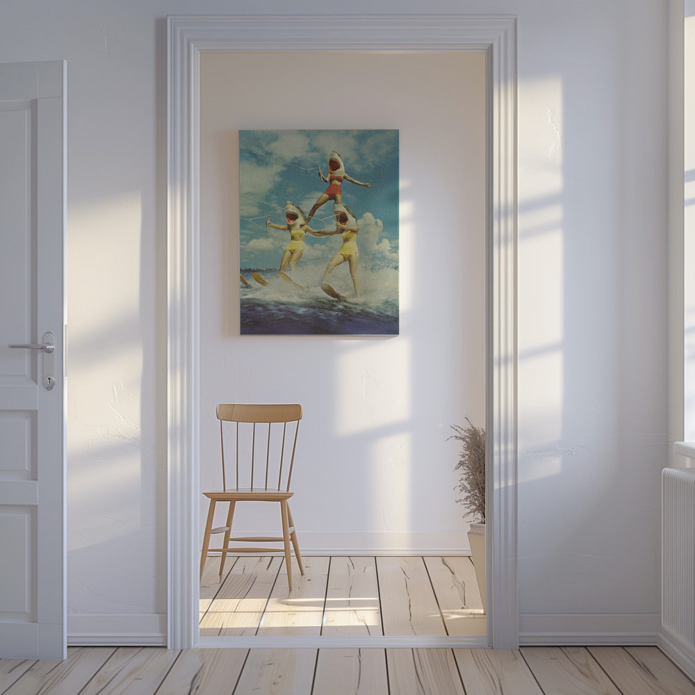 On Evil Beach - Shark Attack | Canvas