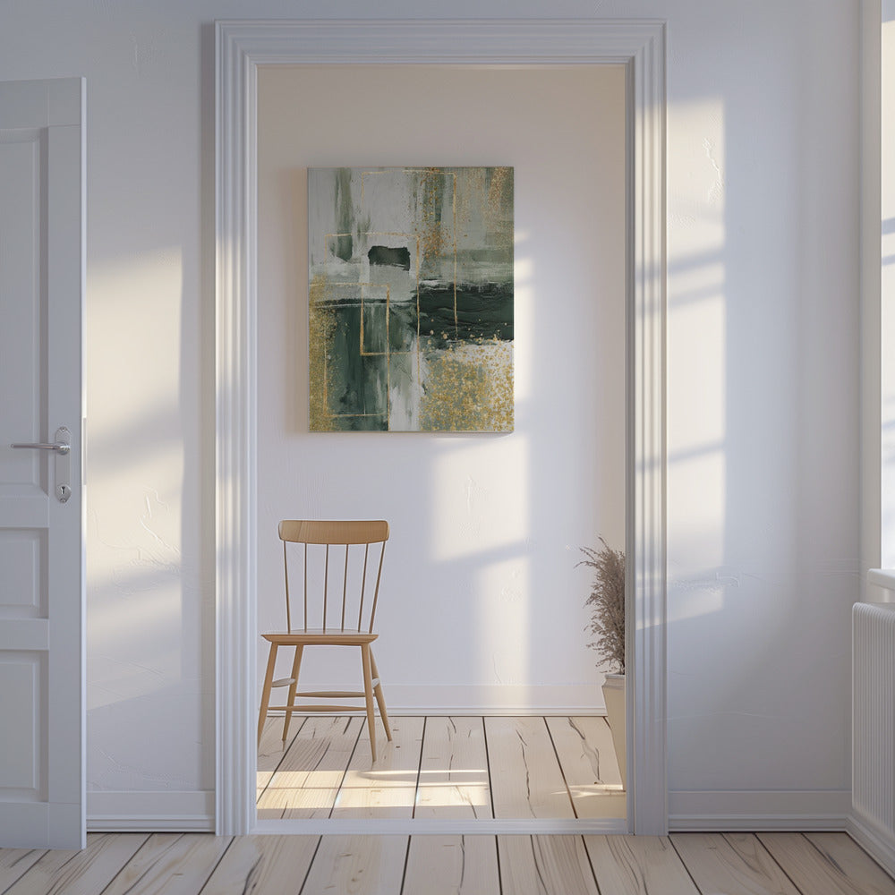 Green and Gold Moment 3 | Canvas