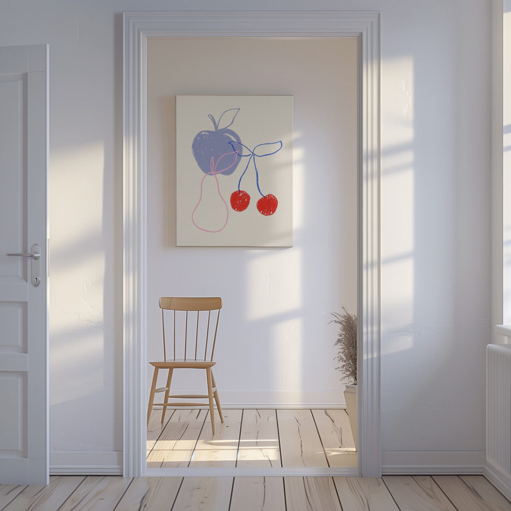 Apple, Cherry and Pear | Canvas