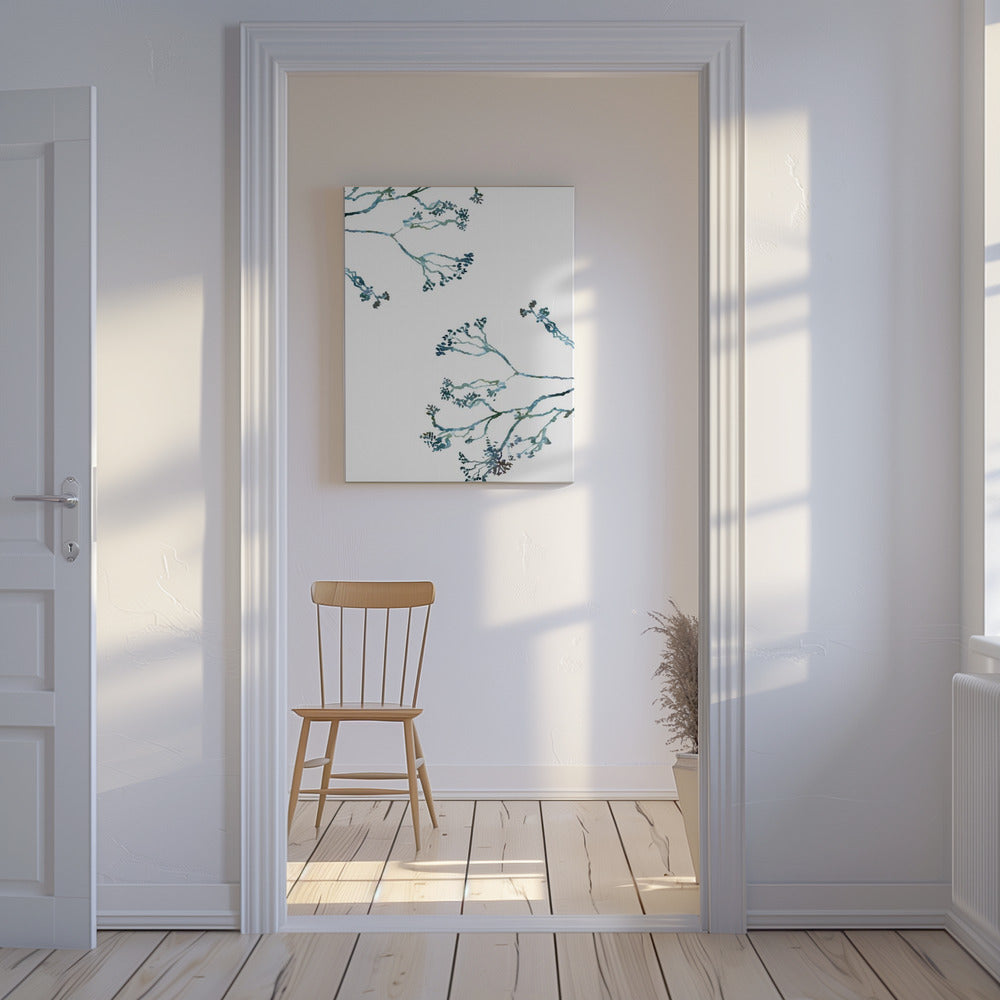 Delicate Blue Flowers 1 | Canvas