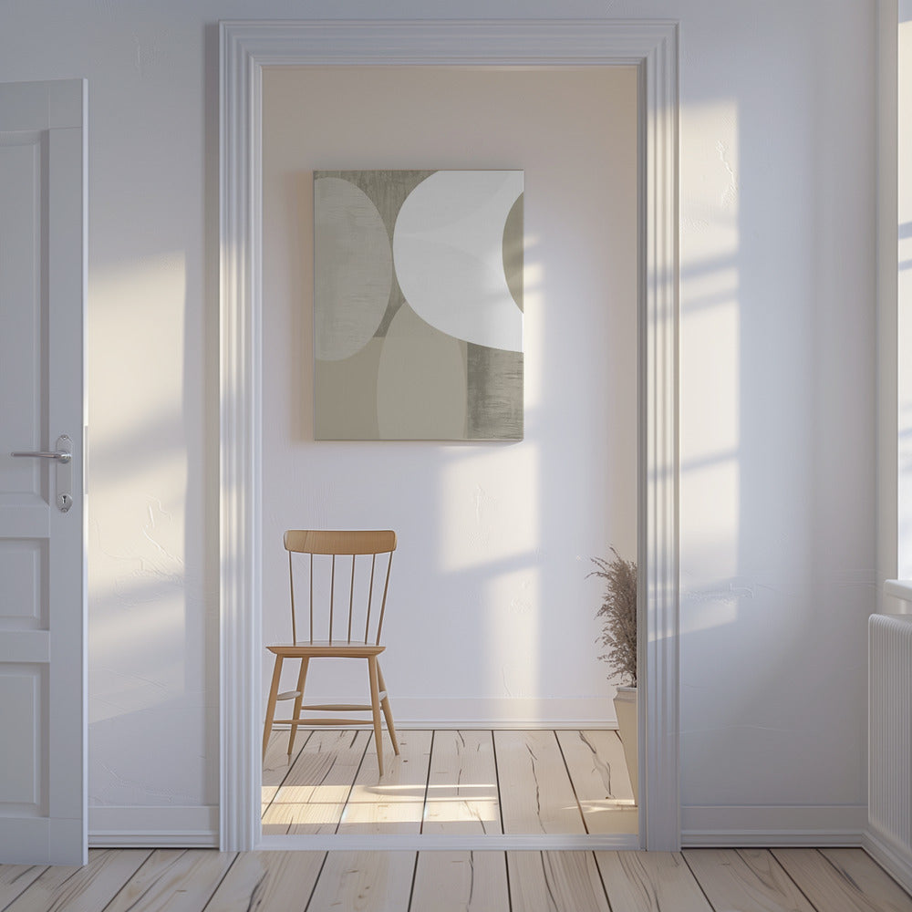 Black White Neutral Shapes 1 | Canvas
