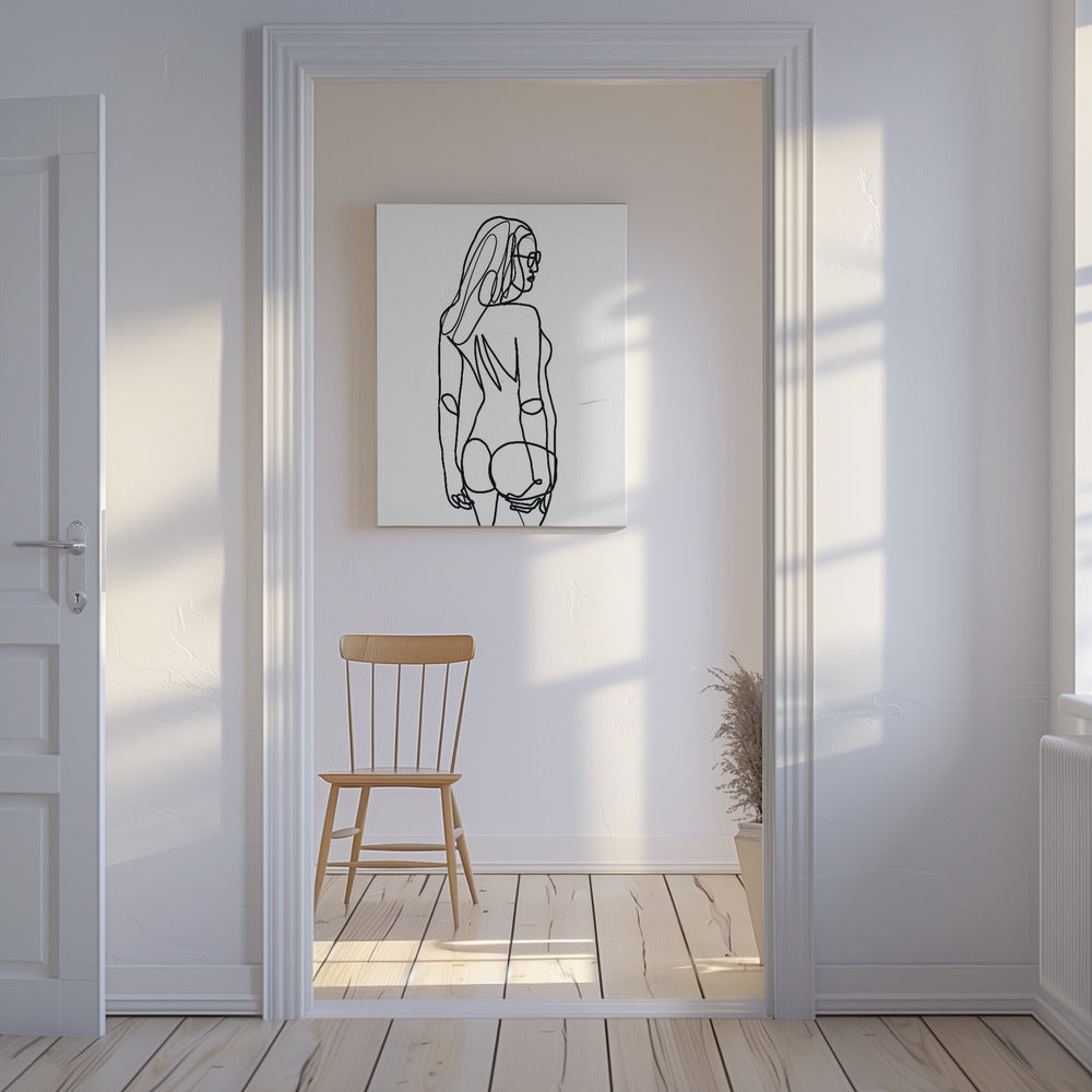 Line Drawing of Woman | Canvas
