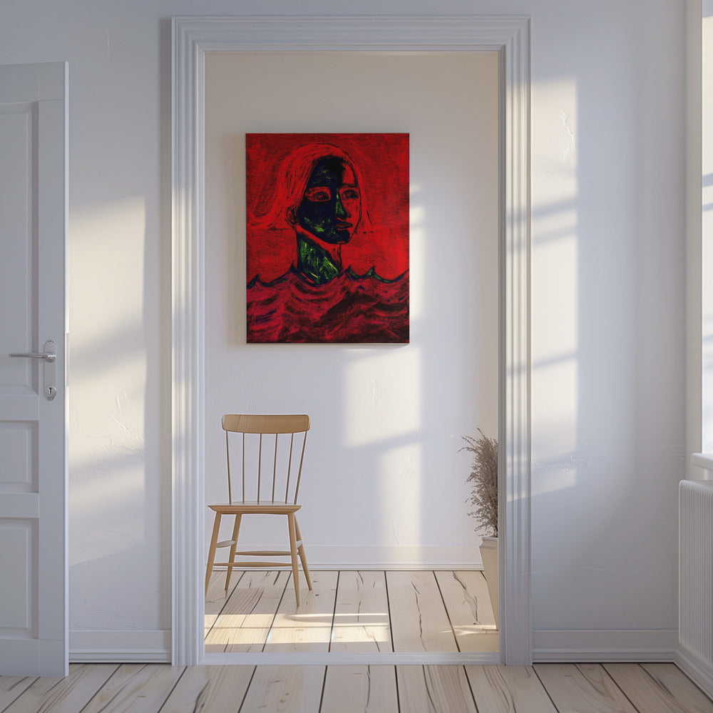The Swimmer Red | Canvas