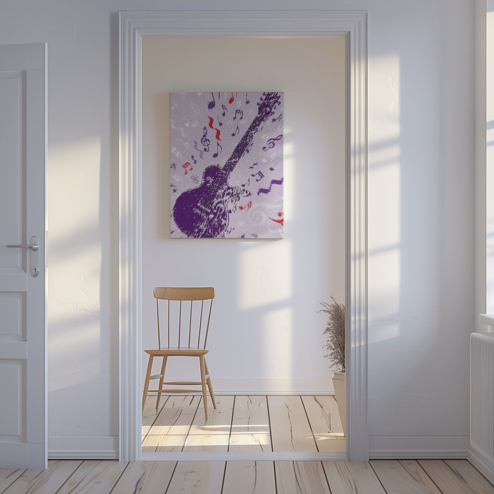 Electric Guitar Pop Art Exploding | Canvas