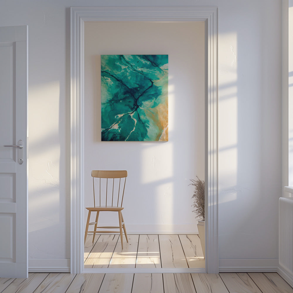 Aerial Landscapes And Flowing Water | Canvas