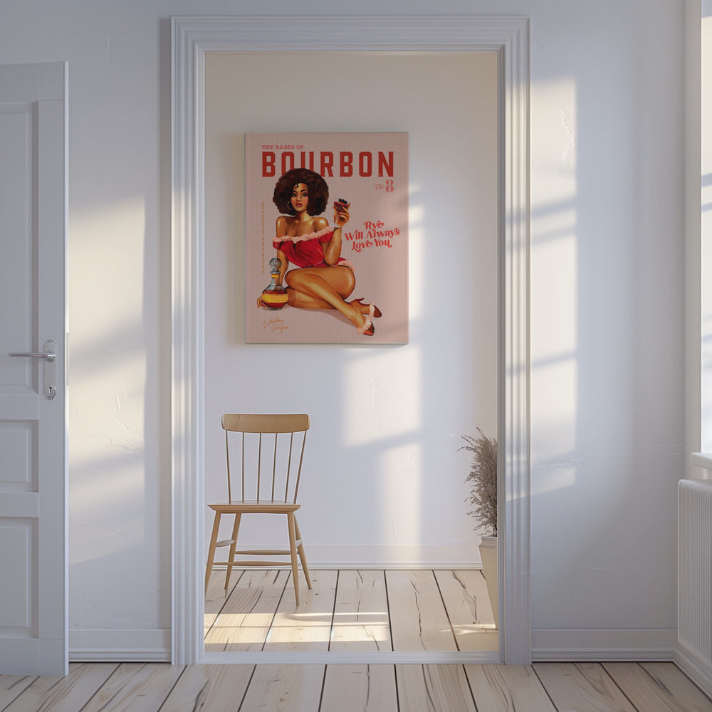 Babes of Bourbon Vol 8 Vintage Pinup Girl With Afro | Canvas