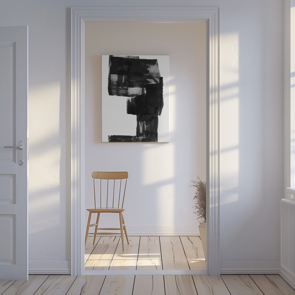 Black and White Abstract Composition No.2 | Canvas