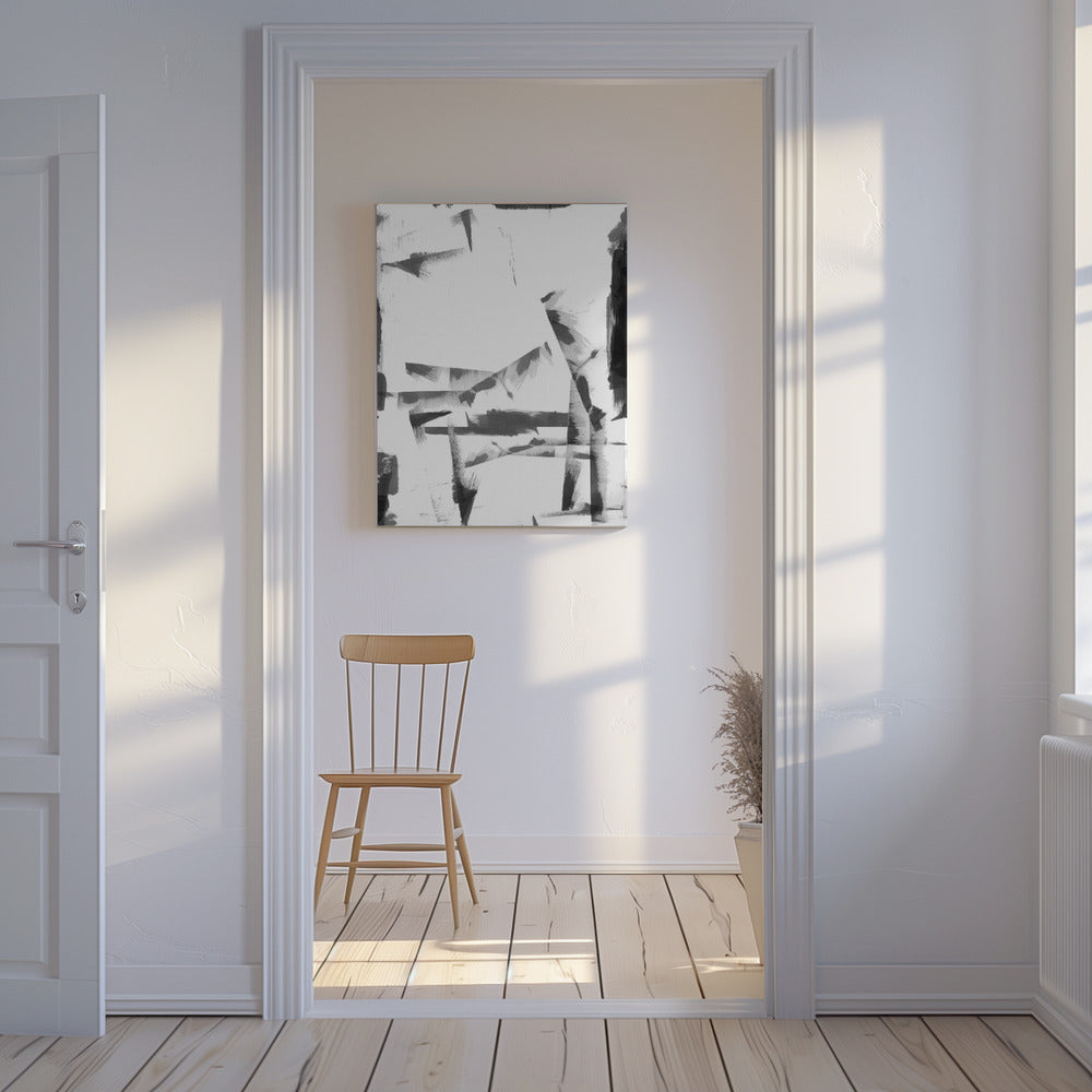Minimal Black and White Abstract 4 | Canvas
