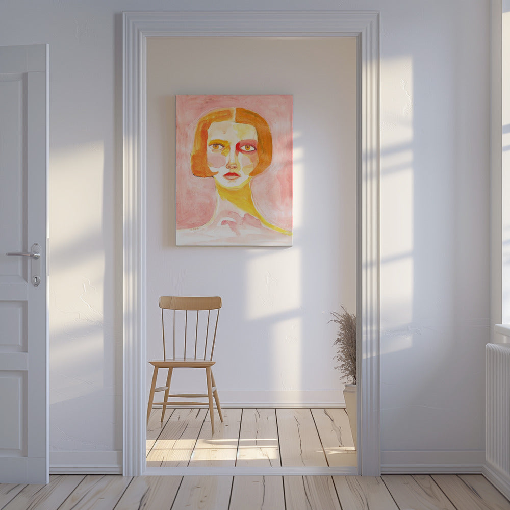 Lady with Bob haircut | Canvas