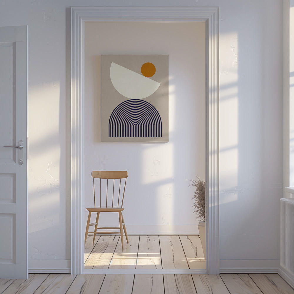 Lines and semicircles 1 | Canvas