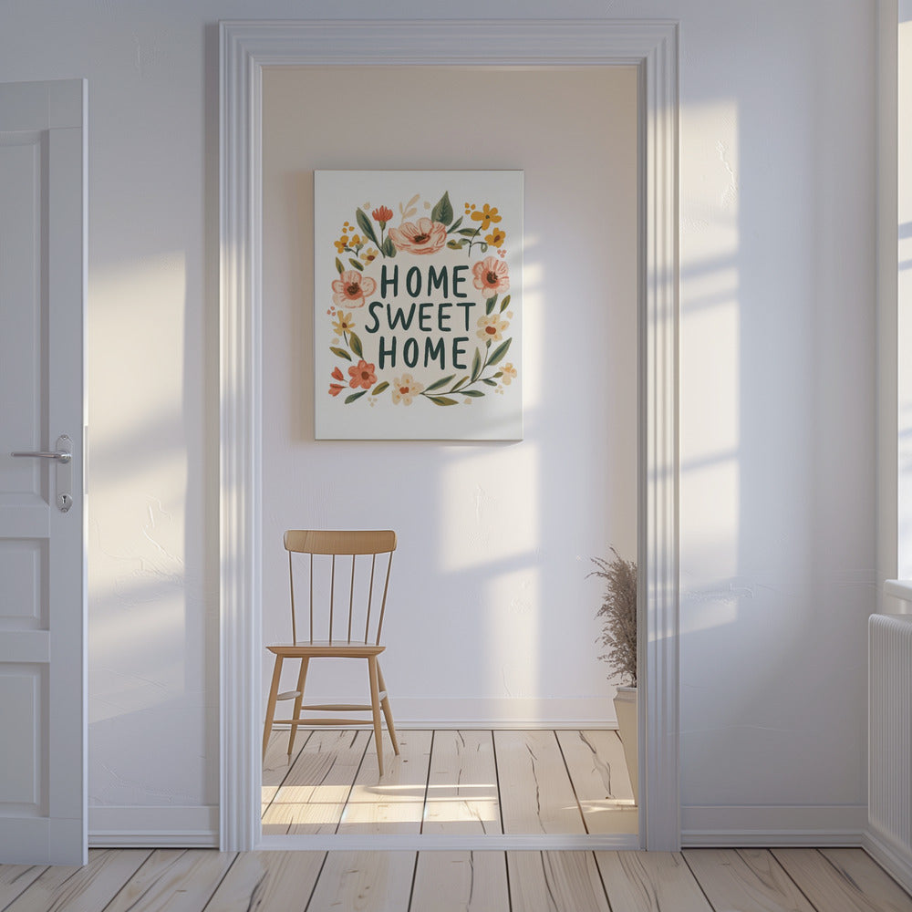 Floral Welcome Sign | Canvas