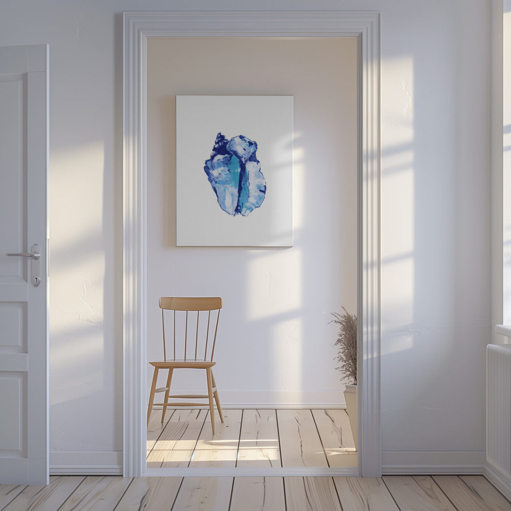Blue Seashell On White Background No 1 | Canvas