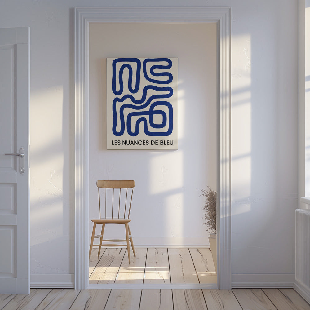 Blue Maze Flow | Canvas