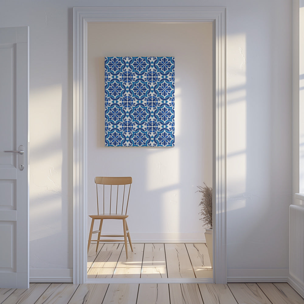 Azulejos Azules Oscuros | Canvas
