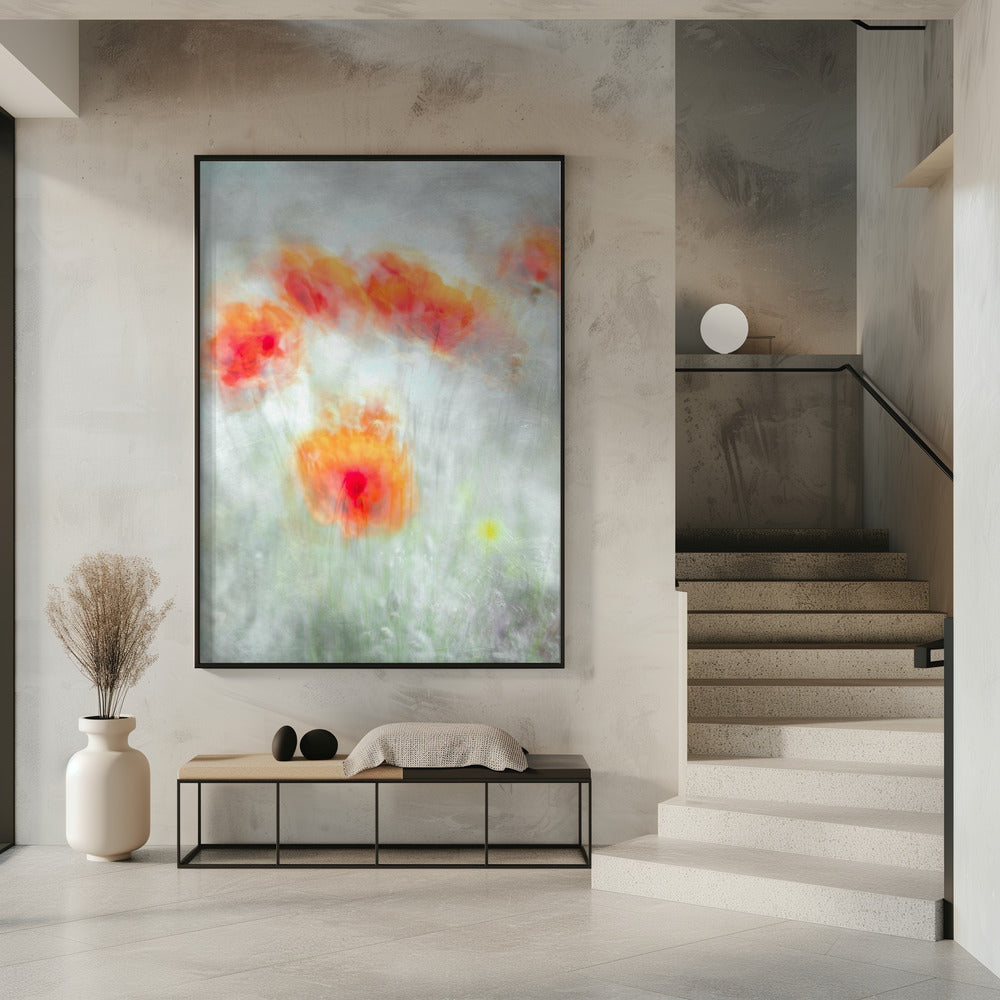 Red Corn Flowers | Poster