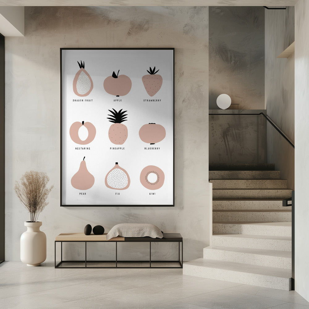 Minimalist Fruit Grid | Poster