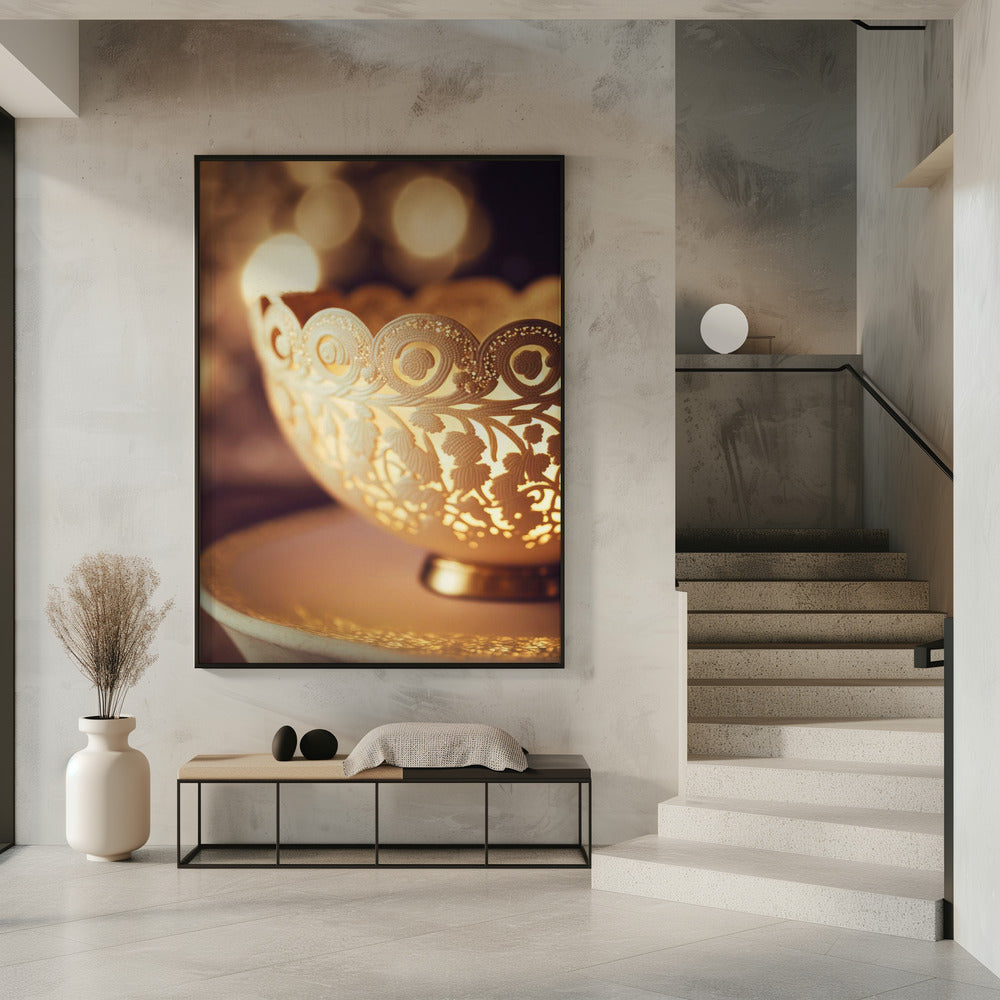 Golden Lace Glow | Poster