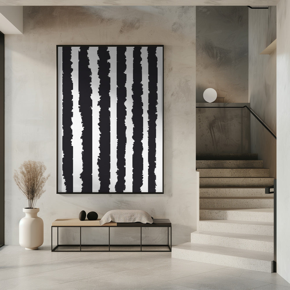 Vertical Stripes With Jagged Edges | Poster