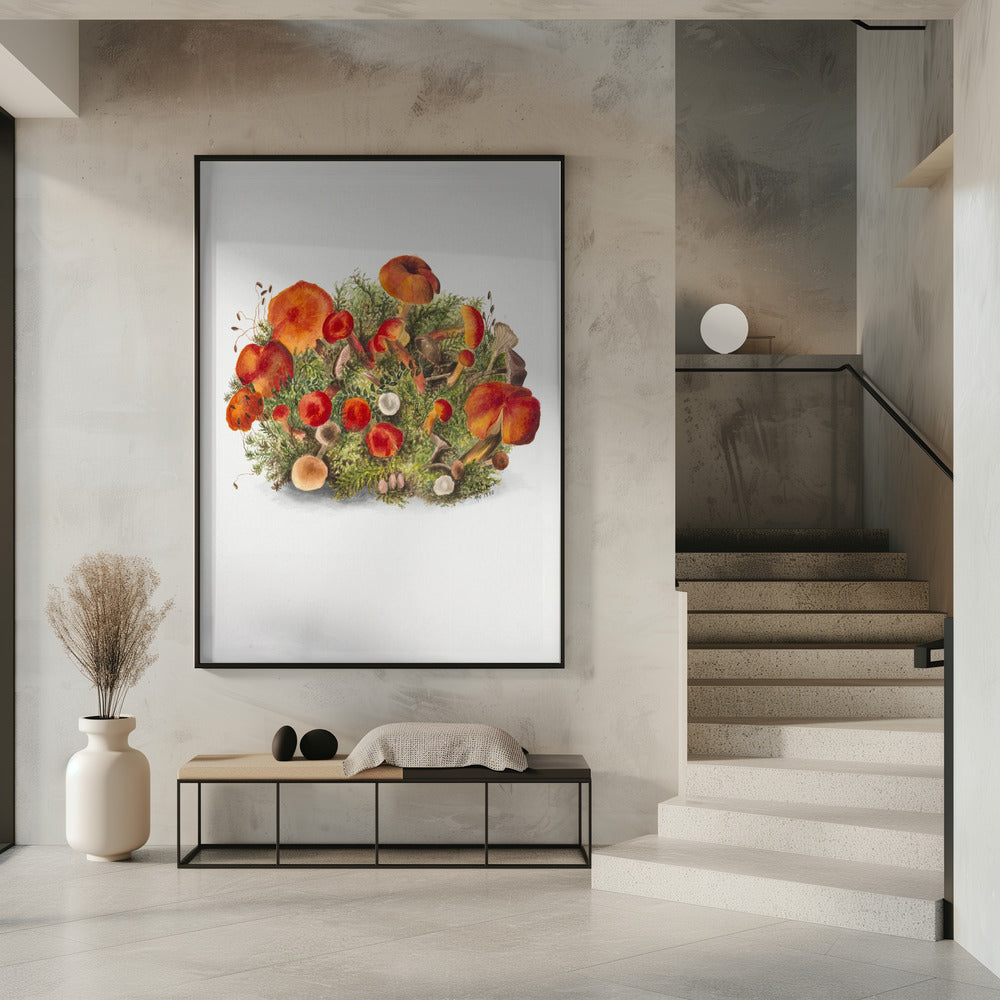 Study of Mushrooms (1880) Portrait Mode | Poster