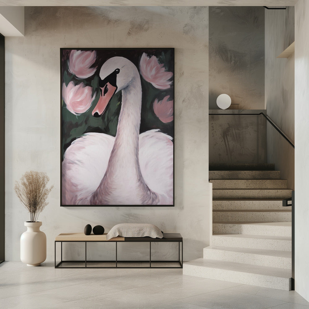 Swan In The Pond | Poster