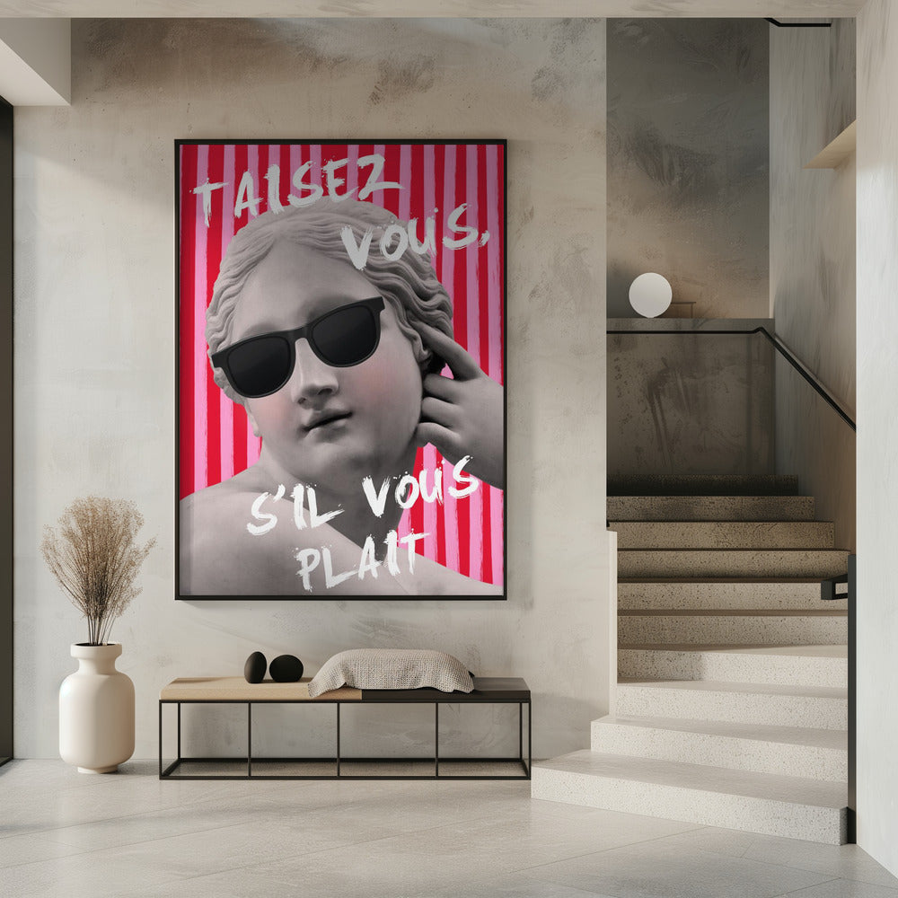 Pink and Red Striped Venus | Poster