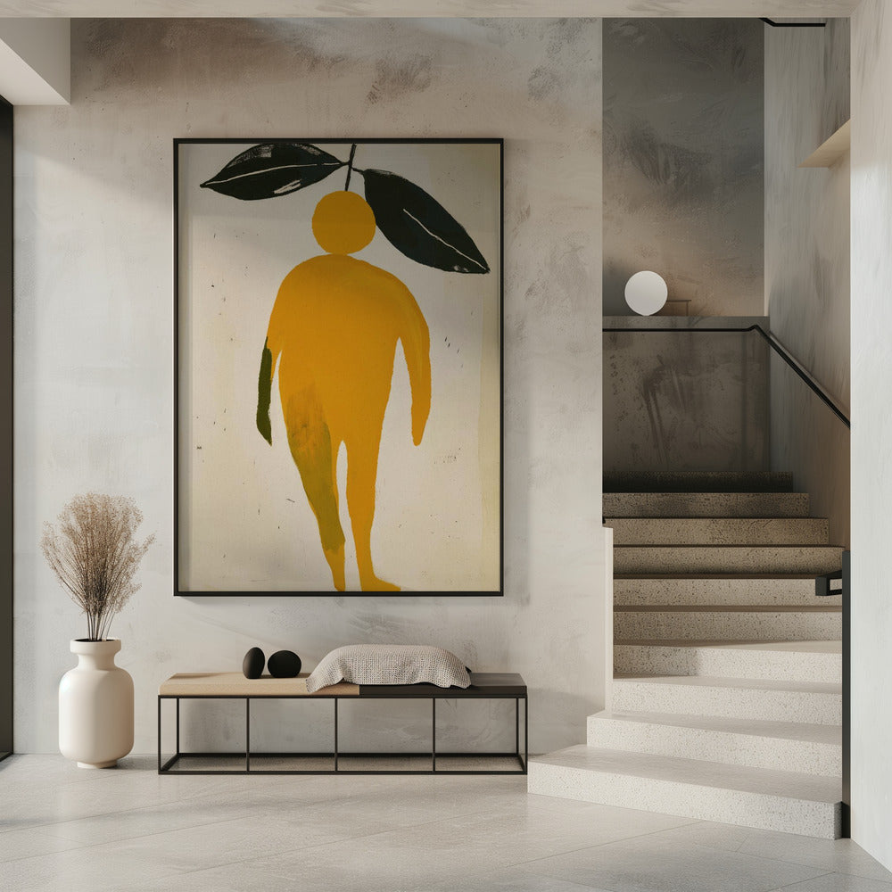 Orange Leaf Figure | Poster