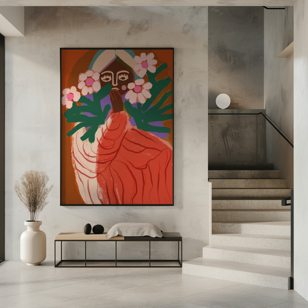 Shy Flower Girl | Poster