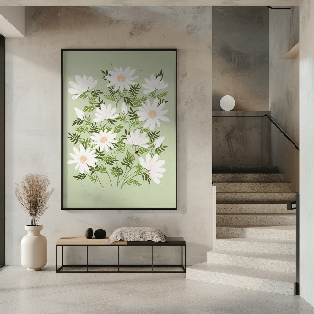 Ladybug flowers | Poster