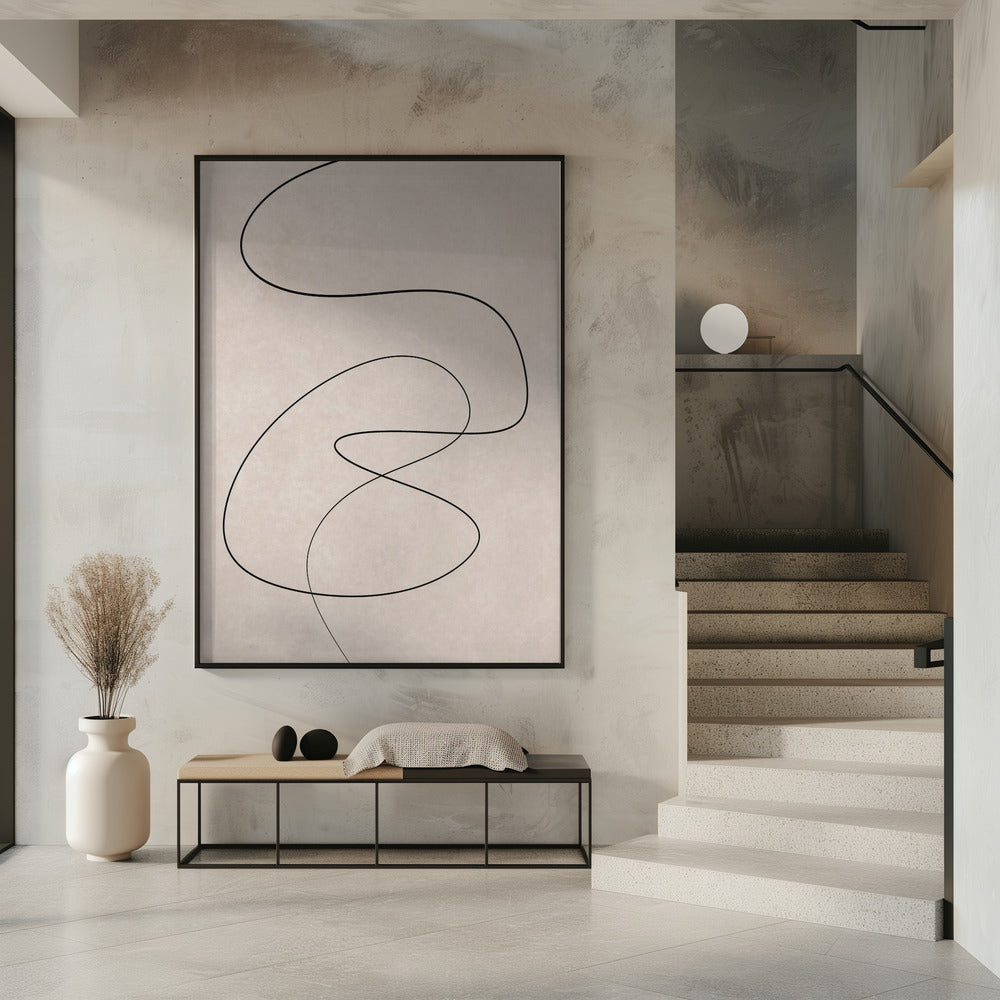 Minimal Line Art Abstract Drawing 02 | Poster