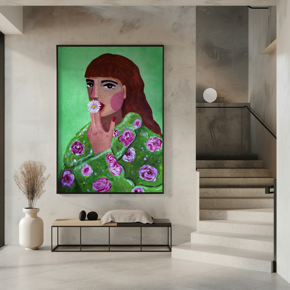 Woman Smoking a Flower | Poster